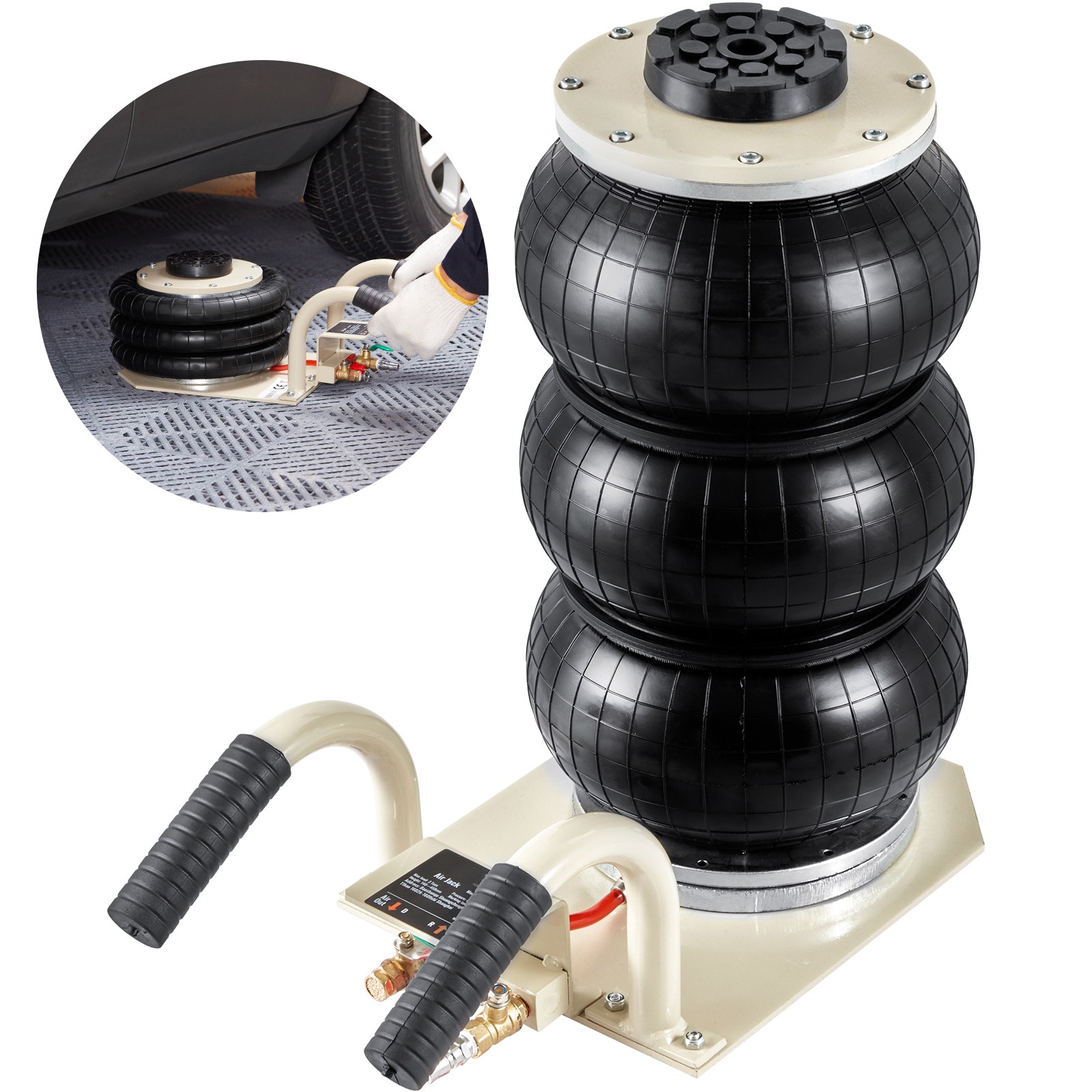 Pneumatic Triple Bag Air Jack 3 Ton For Car And Suv Lifting_voghion.com